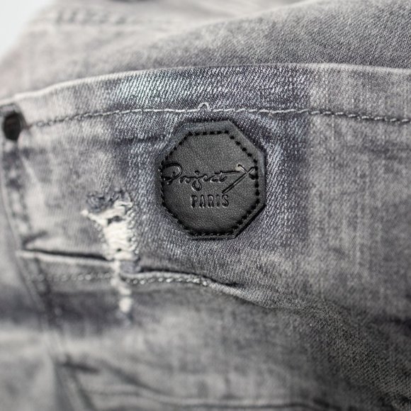 Project X Paris Slim Grey Ripped Jeans Mens (New without tags) - Picture 2 of 6
